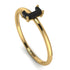 J Letter - Initial Gold Diamond Ring